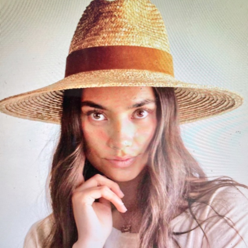 NWT ISLA STRAW WIDE BRIM FEDORA by GIGIPIP